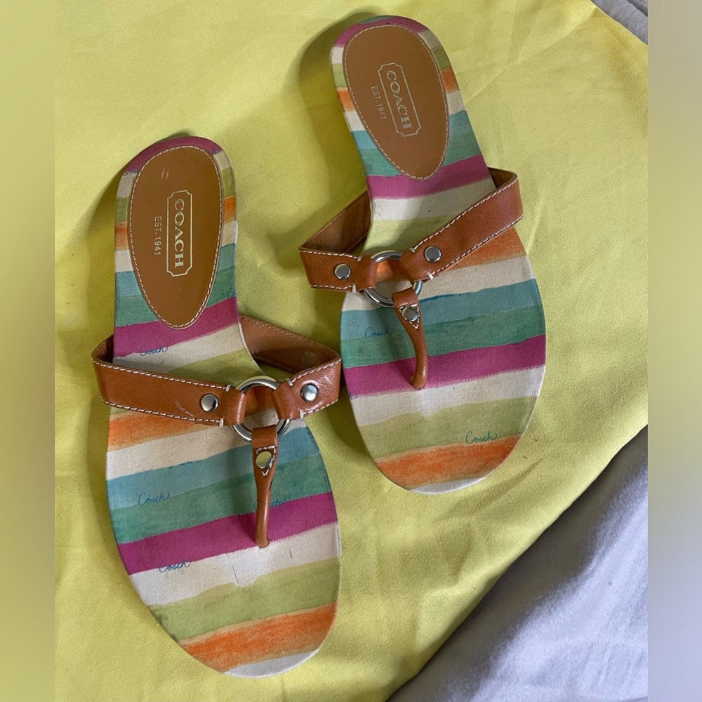 COACH | Coach Starla Multi Color Thong Sandals